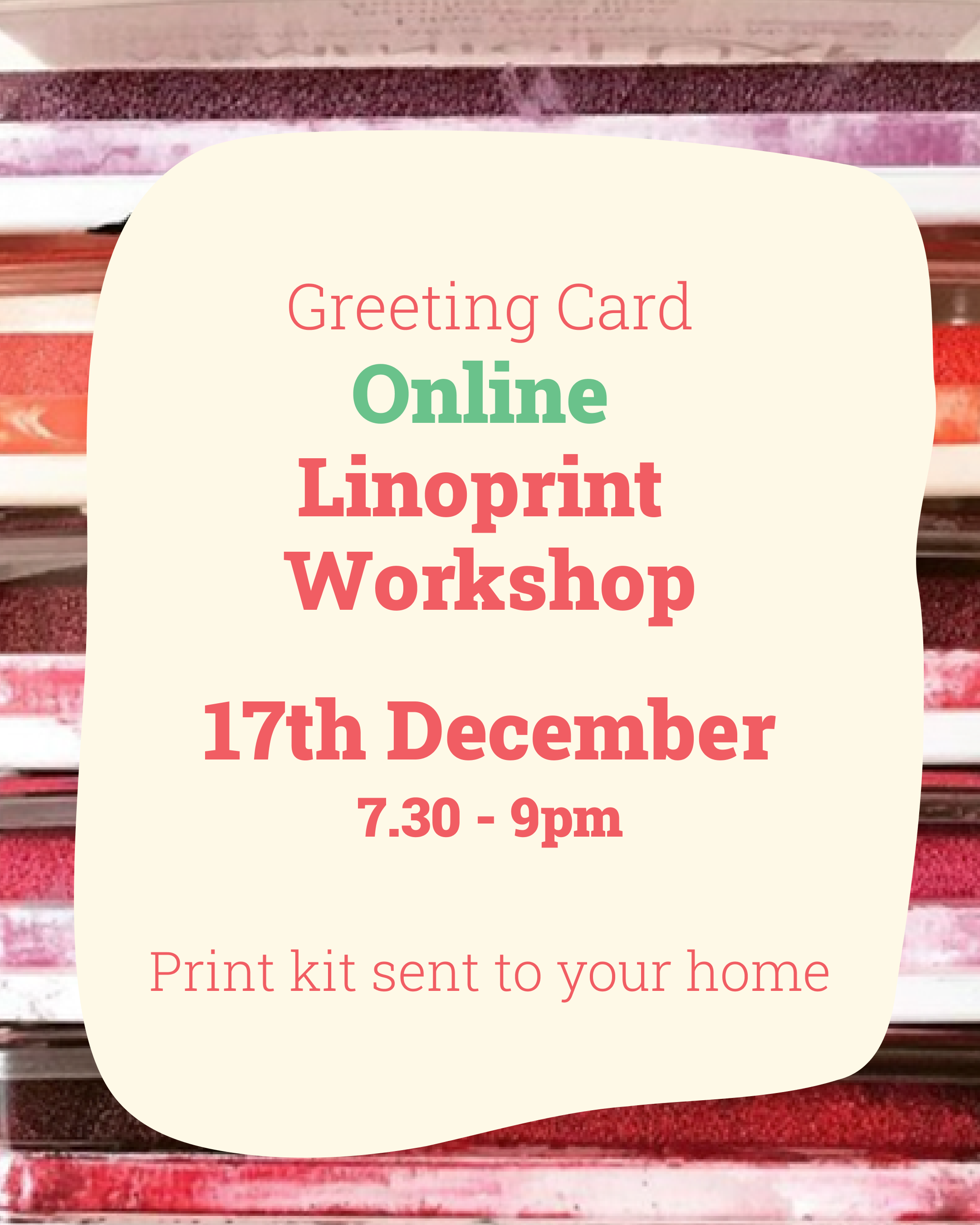 Online Linoprint Workshop: Print Your Own Greeting Cards