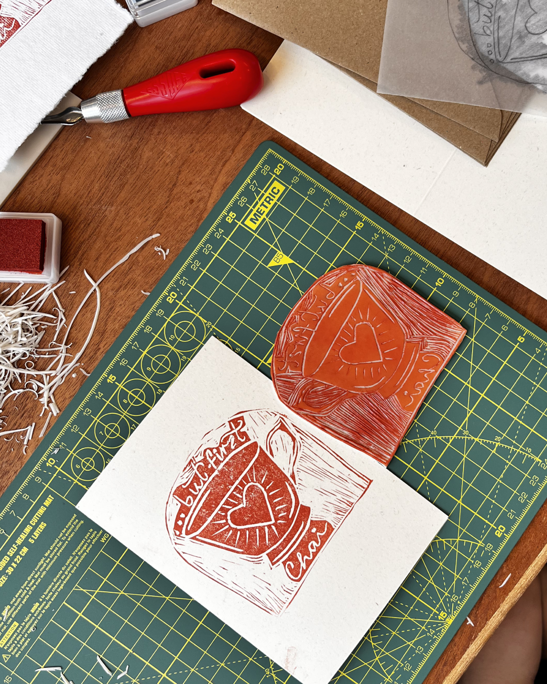Online Linoprint Workshop: Print Your Own Greeting Cards